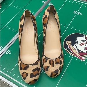 Leopard hair heels